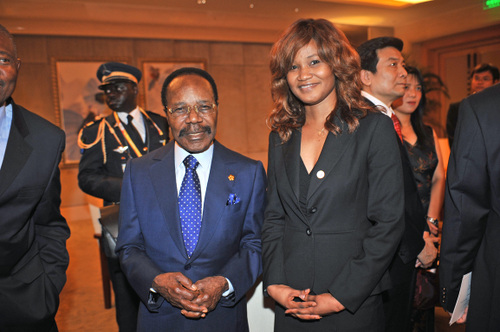Avec Omar Bongo, Président du Gabon et Doyen des Présidents francophones.